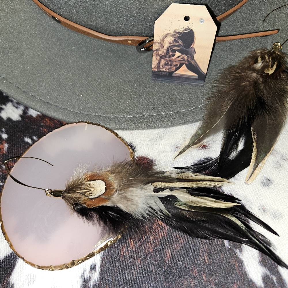 Beautiful feather earrings - Picture 5 of 6